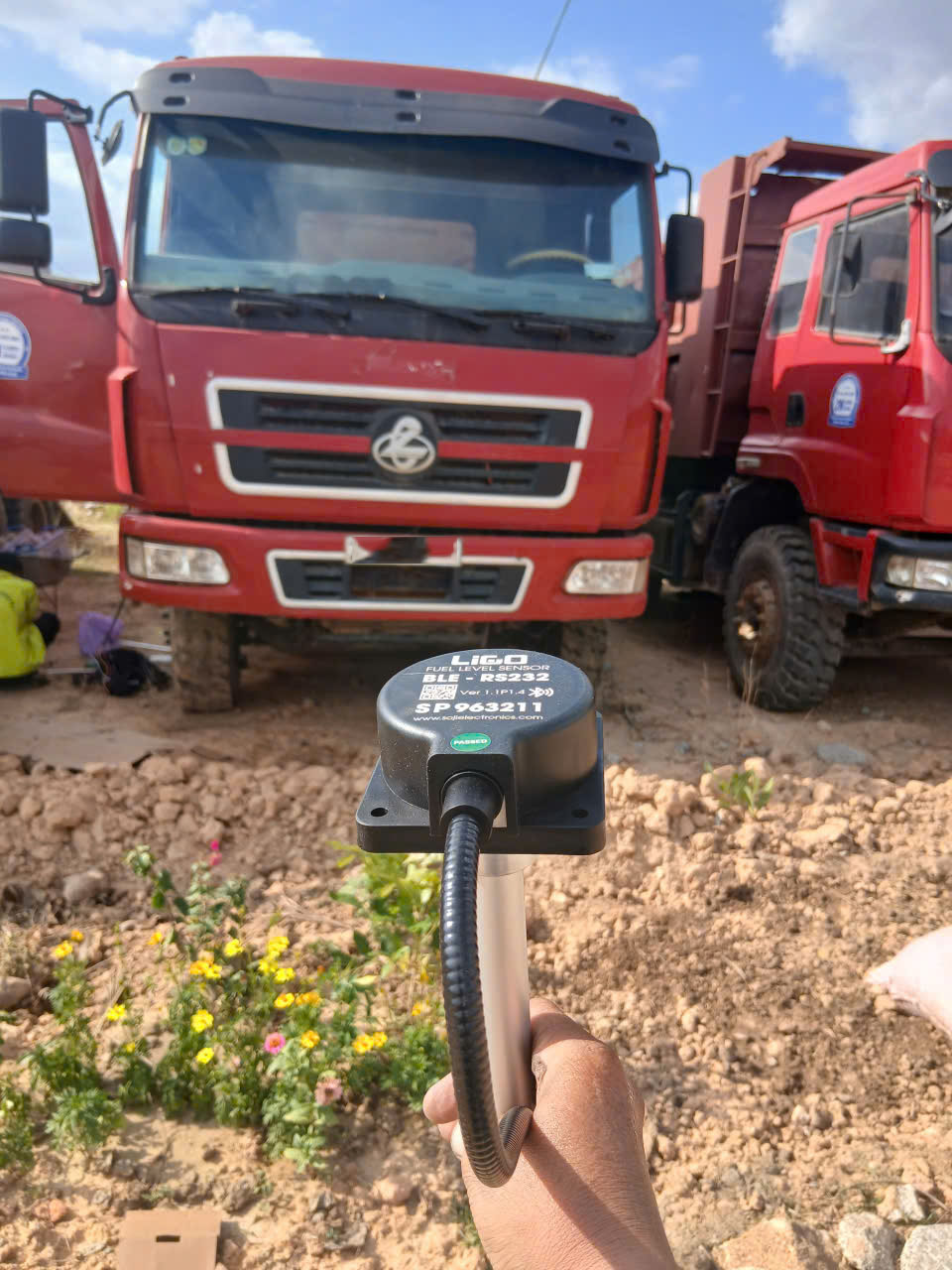 định vị cảm biến dầu xe tải