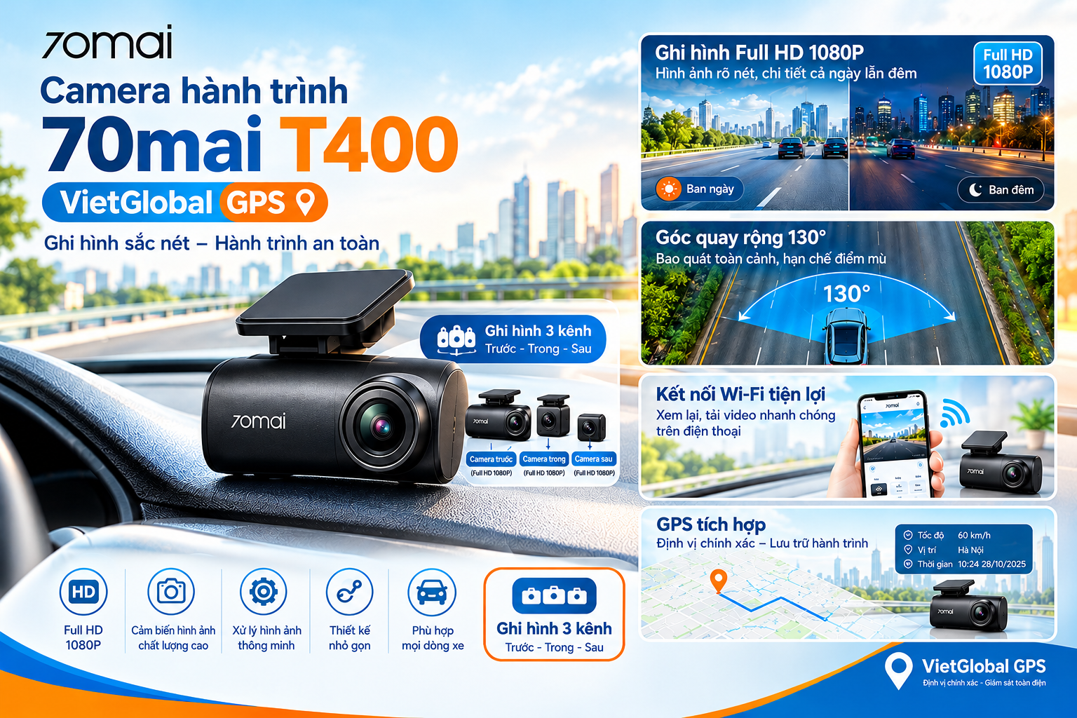 Camera hành trình 70mai T400
