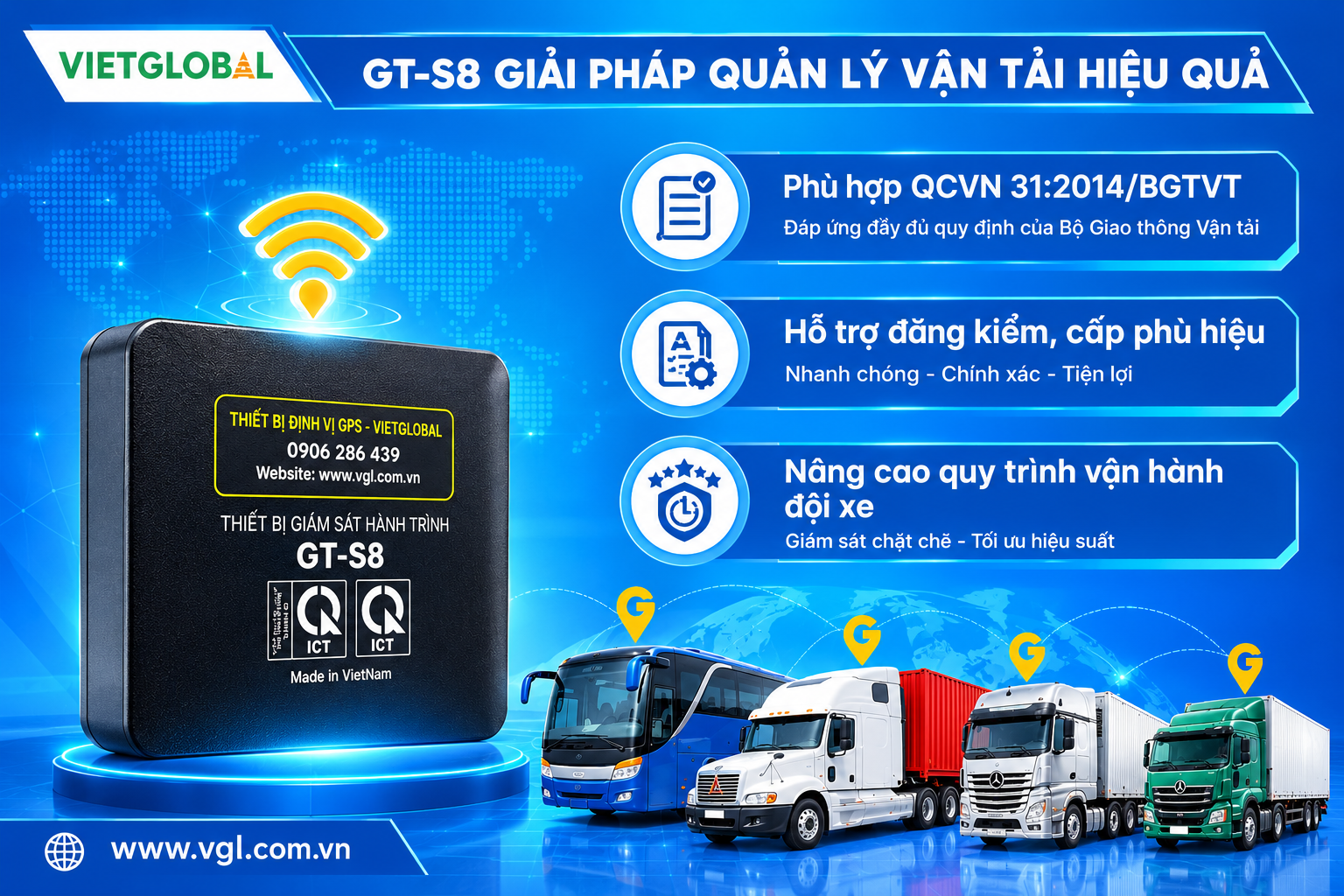 thiết bị định vị xe biển trắng